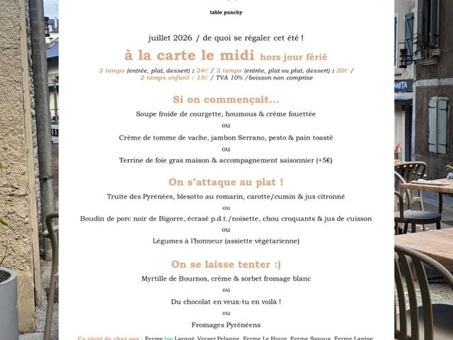JÒÏA MÂA à la carte le midi hors jour férié