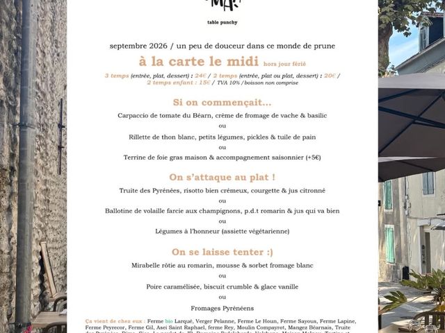 JÒÏA MÂA à la carte le midi
