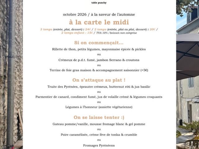 JÒÏA MÂA à la carte le midi