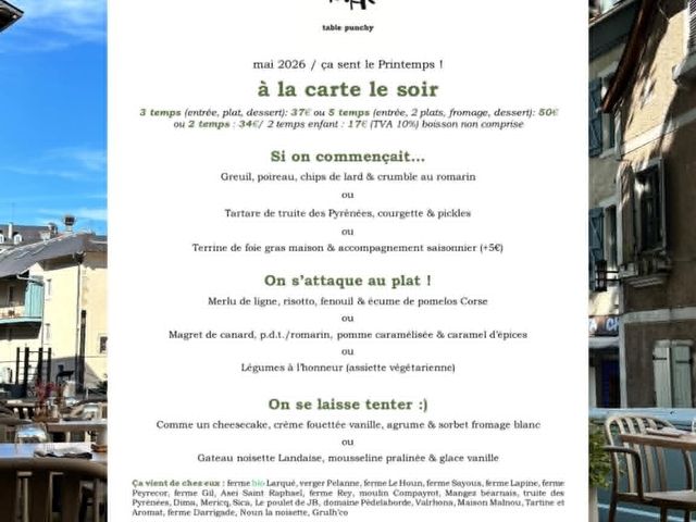 JÒÏA MÂA à la carte le soir