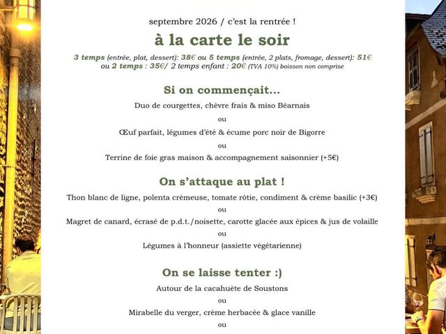 JÒÏA MÂA à la carte le soir